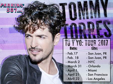 Multiple Grammy & Latin Grammy WINNER TOMMY TORRES ANNOUNCES Upcoming Tú y Yo US Tour Dates