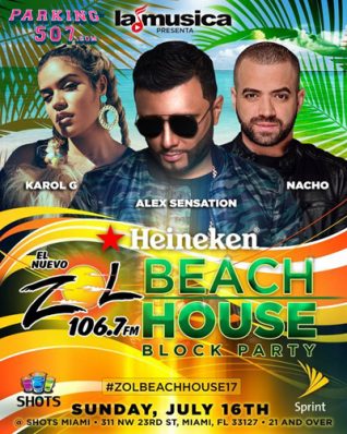 "EL NUEVO ZOL 106.7FM HEINEKEN BEACH HOUSE – BLOCK PARTY”